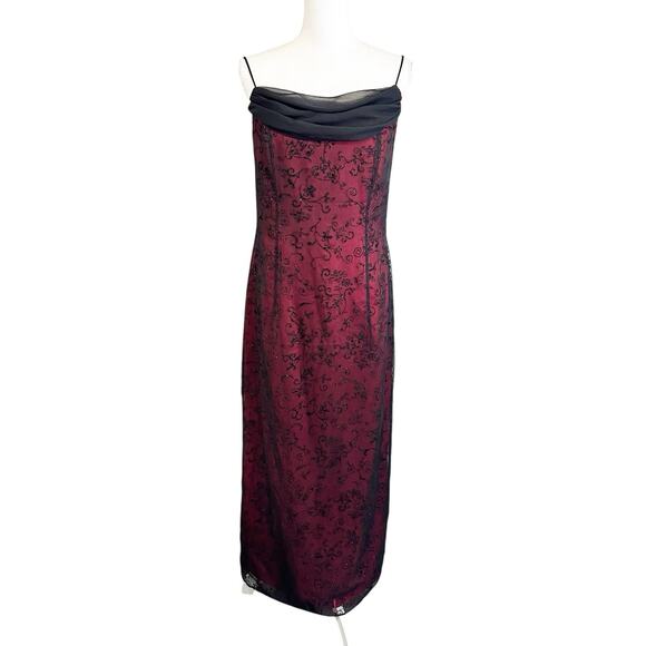 Vintage Dave & Johnny Womens Y2K Whimsigoth Maxi Dress Size 11/12 Cocktail - Picture 3 of 13